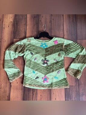 Floral Embroidered Women’s Casual Top